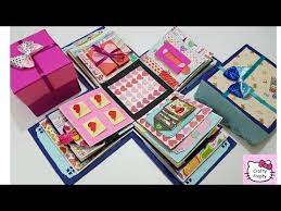 Saved by indu's craft creations Youtube Diy Exploding Box Birthday Explosion Box Diy Gift Box