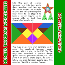Christmas math christmas crafts tangram printable tangram puzzles halloween table runners shape puzzles holidays around the world download these printable tangrams and challenge cards for a fun handmade gift idea. Number Tangram Worksheets Christmas Version Made By Teachers