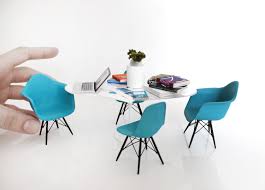 Retro Molded Shell Plastic Armchair Doll House Miniature Diy Dollhouse Miniatures