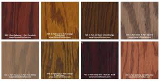 General Finishes Pro Floor Stain Color Swatch Chart For