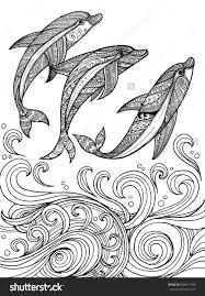 Dolphin Zentangle Google Search Mandalas Animales Estampados Zentangle Delfin Dibujo