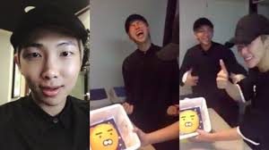 ʚ bᴀʙʏ jι ɞ ツ (@baby_ji_min), . Bts Celebrates Rap Monster S Birthday With Perfect Cake Party And Embarrassing Photos Soompi