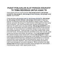 Jual buku paud rekreasi dan kendaraan kelompok a kota tangerang. Tema Rekreasi Tk