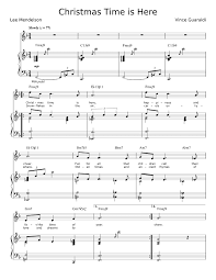Arrangement for piano, lyrics, ssa and vocal. Christmas Time Is Here Sheet Music For Piano Vocals Piano Voice Musescore Com