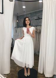 Short Wedding Dress Chiffon Wedding Dress Wedding Dress Midi Simple Wedding Dress A Li Midi Wedding Dress Trendy Wedding Dresses Wedding Dress With Pockets
