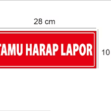 Susunan pengurus rt 008 rw 02 kelurahan tanah baru, kecamatan beji, depok. Jual Produk Tamu Harap Lapor Termurah Dan Terlengkap Juni 2021 Bukalapak