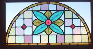 Arched stained and leaded glass windows custom at glass by design. Window Treatments 91 Dreamy Halfmoon Antique Stained Glass Window