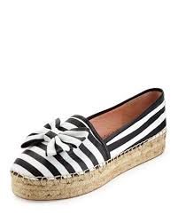 Black And White Striped Flats With Bows X2zts Kate Spade New York Linds Striped Bow Espadrille Flat Black White Espadrilles Black White Espadrilles Black White Flats