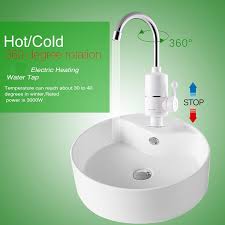 white electric instant hot water heater