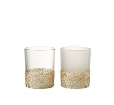 Tealight Holders Glass Glitters Transparent Opal Gold Sl Homedecoration Com