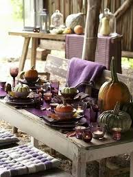 16 Thanksgiving Decor Ideas In Purple Outdoor Thanksgiving Fall Table Decor Thanksgiving Table Settings