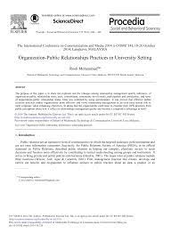 What's the malay word for public? Pdf Organization Public Relationships Practices In University Setting