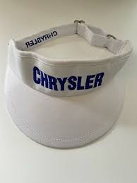 Vintage Chrysler Embroidered Adjustable Sun Visor Hat Made In The Usa Ebay Sun Visor Hat Visor Hats Hat Making