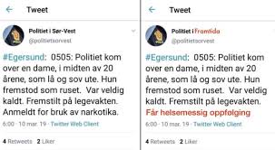 Ønsker du kontakt med politiet, ring 02800 (112 ved nød). Ole Michael Bjorndal Olemichaelbjo Twitter