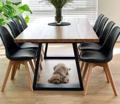 Dining tables are a place for gathering and fellowship, which is one of the main reasons i love building them. Solid Victoria Ash Dining Table With Angled Black Leg Design Footprint Furniture Store