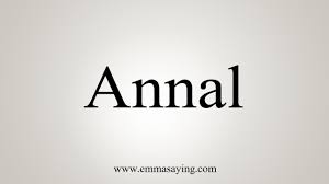 How To Say Annal - YouTube
