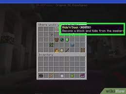 Examples include hide and seek, . How To Play Hide And Seek In Minecraft 9 Steps With Pictures