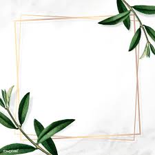 Download Premium Vector Of Gold Frame With Green Leaves On White Green Leaf Background Gold Frame Flower Frame