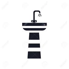 sink icon vector isolated on white