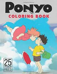 This is an instant download of a 2 page pdf containing two coloring page measuring 8.5x11 inches. Ponyo 2020