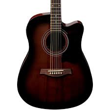 Ibanez V70ce Acoustic Electric Guitar Black Review Ibanez V70ce Acoustic Electric Cutaway Guitar Violin Sunburst Guitar Center