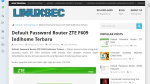 Mengetahui password router zte f609 melalui telnet. Cara Memperbaiki Indihome Tetangga Lupa Password Modem F609 Youtube