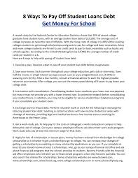 How to pay off student loans in 5 years. Calameo 8 Ways To Pay Off Student Loans Debt
