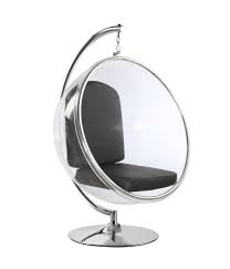 Amazon Com Designer Modern Bubble Chair By Eero Aarnio 1968 With Black Cushion With Hanging Stand Included Bubble Chair Hanging Chair Swing Chair For Bedroom
