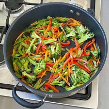 Add the vegetables until heated through and wilted. Chicken And Vegetable Stir Fry With Satay Sauce Vj Cooks
