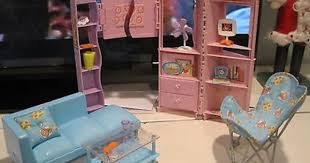 Barbie All Around Home Family Room Playset With Accessories Accessories Htf Barbie Room Barbie Doll House Barbie