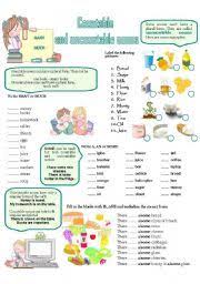 English Teaching Worksheets Countable And Uncountable Nouns Uncountable Nouns Nouns Nouns Esl