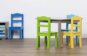 The smooth tabletop is removable to reveal a construction table for use with building blocks, lego, and duplo blocks. Tot Tutors Kids Wood Table 4 Chairs Set Elements Grey Multi Toys R Us Canada