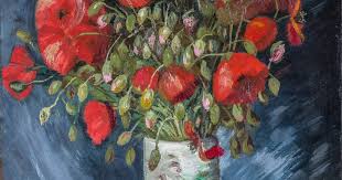 The paintings (flowers in a blue vase). Fake No More Poppy Painting In Us Museum Is By Van Gogh And Has A Surprise Under The Surface The Art Newspaper