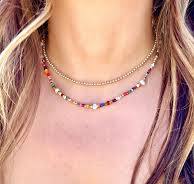 3MM Gold Beaded Bubble Necklace