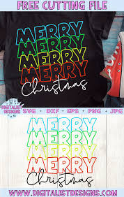 Download Free Retro Merry Christmas Svg Digitalistdesigns