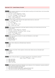 Exercise 7.22 – Lewis Theory Of Acids