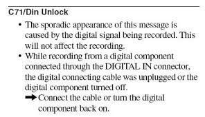 This will not affect the recording. Solved Sony Mds Je480 C71 Din Unlock Persis Fixya
