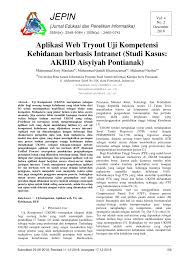 Eorang perempuan berusia 35 tahun di rawat di ruang punai rsj atma husada mahakam sejak 2 hari yang lalu dengan alasan amuk, merusak lingkungan dan tidak mengurus diri. Pdf Aplikasi Web Try Out Uji Kompetensi Kebidanan Berbasis Intranet Studi Kasus Akbid Aisyah Pontianak