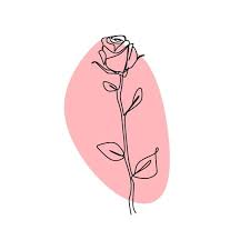 One Line Drawing Of Rose Flower Minimalist Design Isolated On White Background Vector Illustration For Poster Banner And Wallpaper Template Simple Elegant Cont Line Art Drawings Rose Line Art Line Art