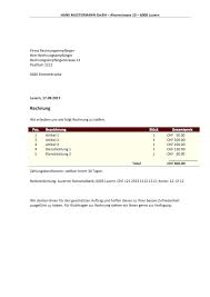Eine rechnungsvorlage ist eine vereinbarung zwischen. Rechnungsvorlage Schweiz Word Excel Gratis Downloaden