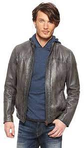 Hugo Boss Jips Stand Collar Leather Jacket 44r Black Shopstyle Leather Jacket Men Leather Jacket Men Style Leather Jacket