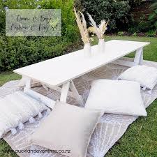 Buy picnic table and get the best deals at the lowest prices on ebay! Picnic Trestle Table Set Auckland Event Hire