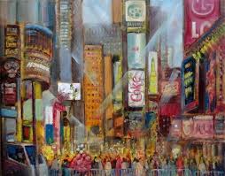 Times Square New Years Eve New York 16x20 Original Oil Painting Hall Groat Sr Painting Original Paintings For Sale Original Paintings