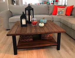 Set the top face down on the ground and attach the base through the horizintal runner using wood glue and 2.5 wood screws. Handmade Modern Industrial Farmhouse Coffee Table Urban Rustic Wood Steel Coffee Table By Rustic Furniture Hut Custommade Com
