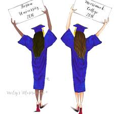 The Grad Print Graduation Gifts Customizeable Grad Etsy Drawings Of Friends Graduation Clip Art Graduation Drawing