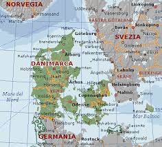 Hovedstaden, midtjylland, nordjylland, sjælland, syddanmark. Cartina Danimarca Inchiostronero