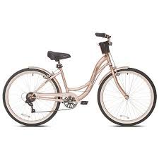 Kent 26 Bayside Women S Cruiser Bike Rose Gold Walmart Com Bicycle Cruiser Bike Bicycle Women