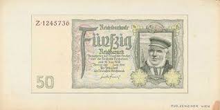50 rm vom juni 1941 nicht katalogisierter entwurf deutschland drittesreich reichsbank reichsbanknoten geld geldscheine papierg geld geldscheine noten