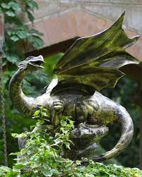 Large Cast Metal Mythical Dragon Garden Ornament Woodside Garden Centre Pots To Inspire