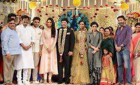 His father was a teacher . Rajendra Prasad Son Wedding Reception Photos